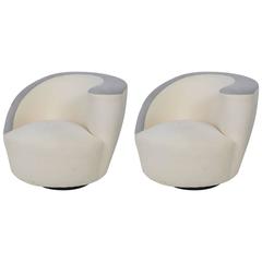 20th Century Pair of Vladimir Kagan
s Style Lounge Chairs