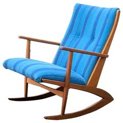 Solid Teak Georg Jensen Rocking Chair for Kubus