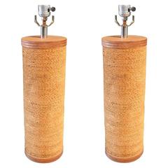 Pair of Cardboard Table Lamps for Raymor 2