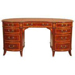 Regency Style Mahogany Kidney Desk Furniture
