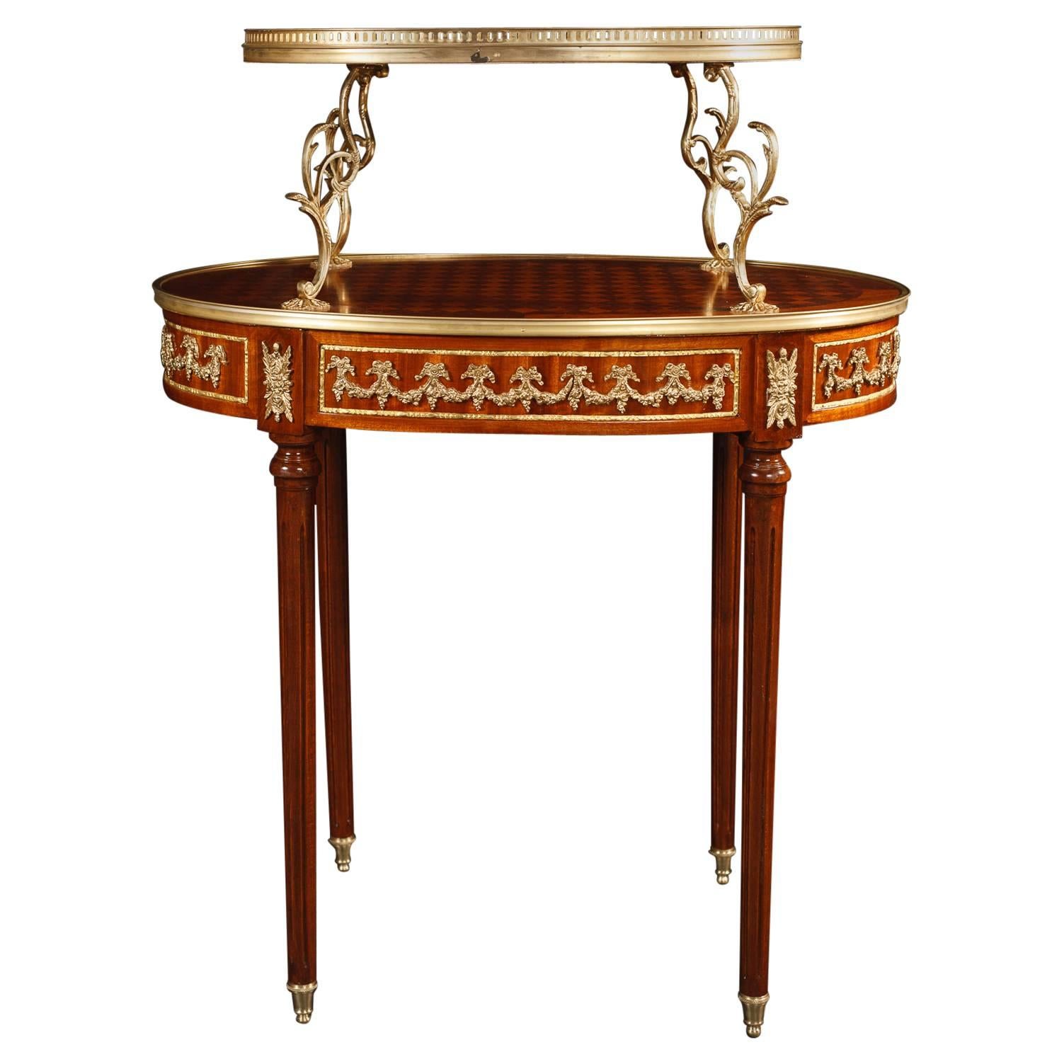 French Empire Style Etagere Side Table Tiered Pastry Table For Sale