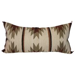 Geometric Navajo Indian Weaving Bolster Pillow