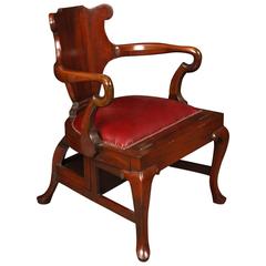 Arts & Craft Style Mahogany Metamorphic Chair Library Steps