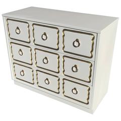 Espana Chest by Dorothy Draper in Cream Lacquer and Gold 5
