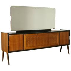 Sideboard with Mirror Rosewood Veneer Italy Cantù, 1940-1950