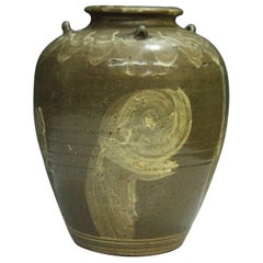 Wonderful Antique Sleeve Dancer Glazed Vessel from Korea