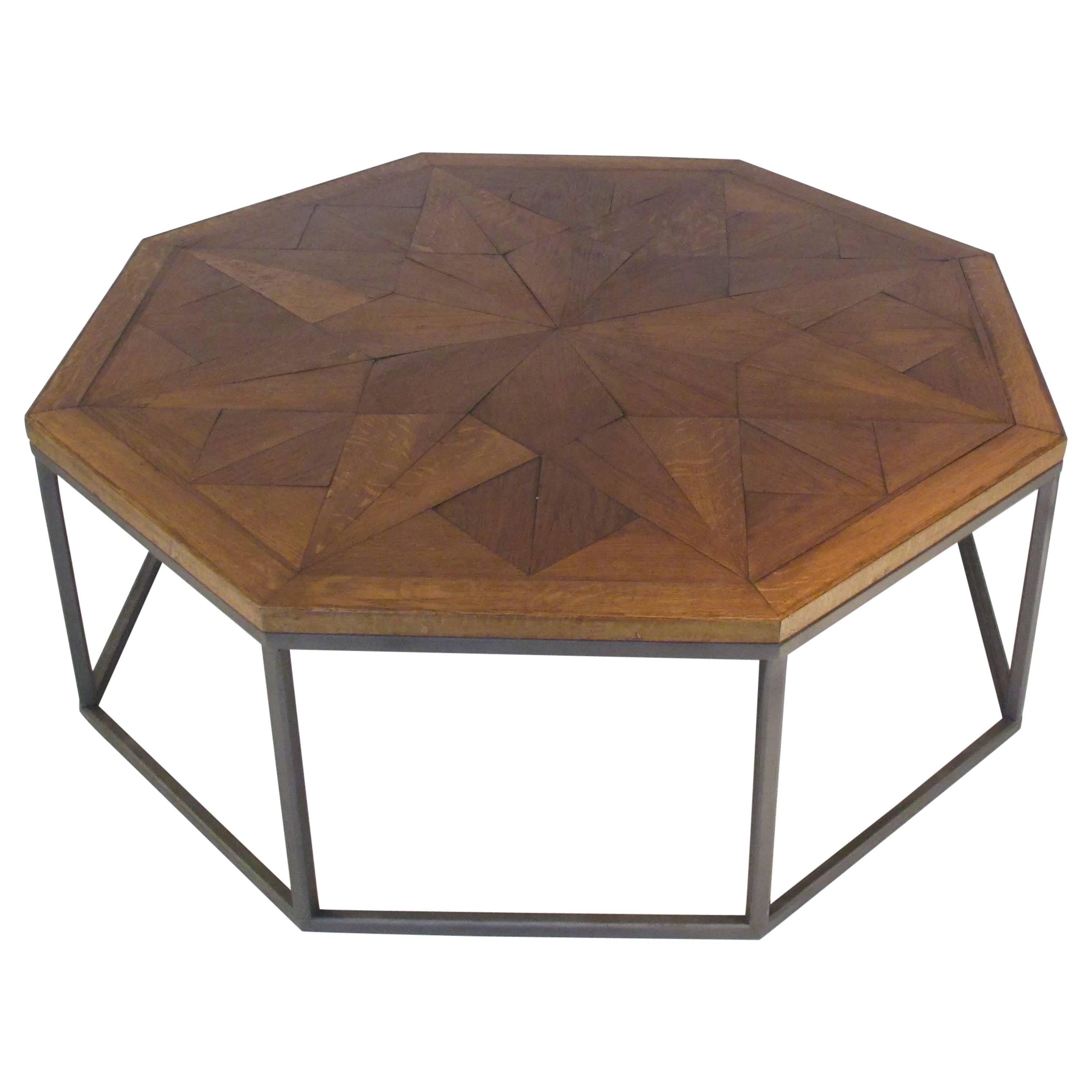 Bespoke Octagon Coffee Table with a 19th Century Oak Top