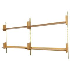 Modular Wall Unit in Brass and Elmwood by Dieter Reinhold for Wk Möbel, Germany 11