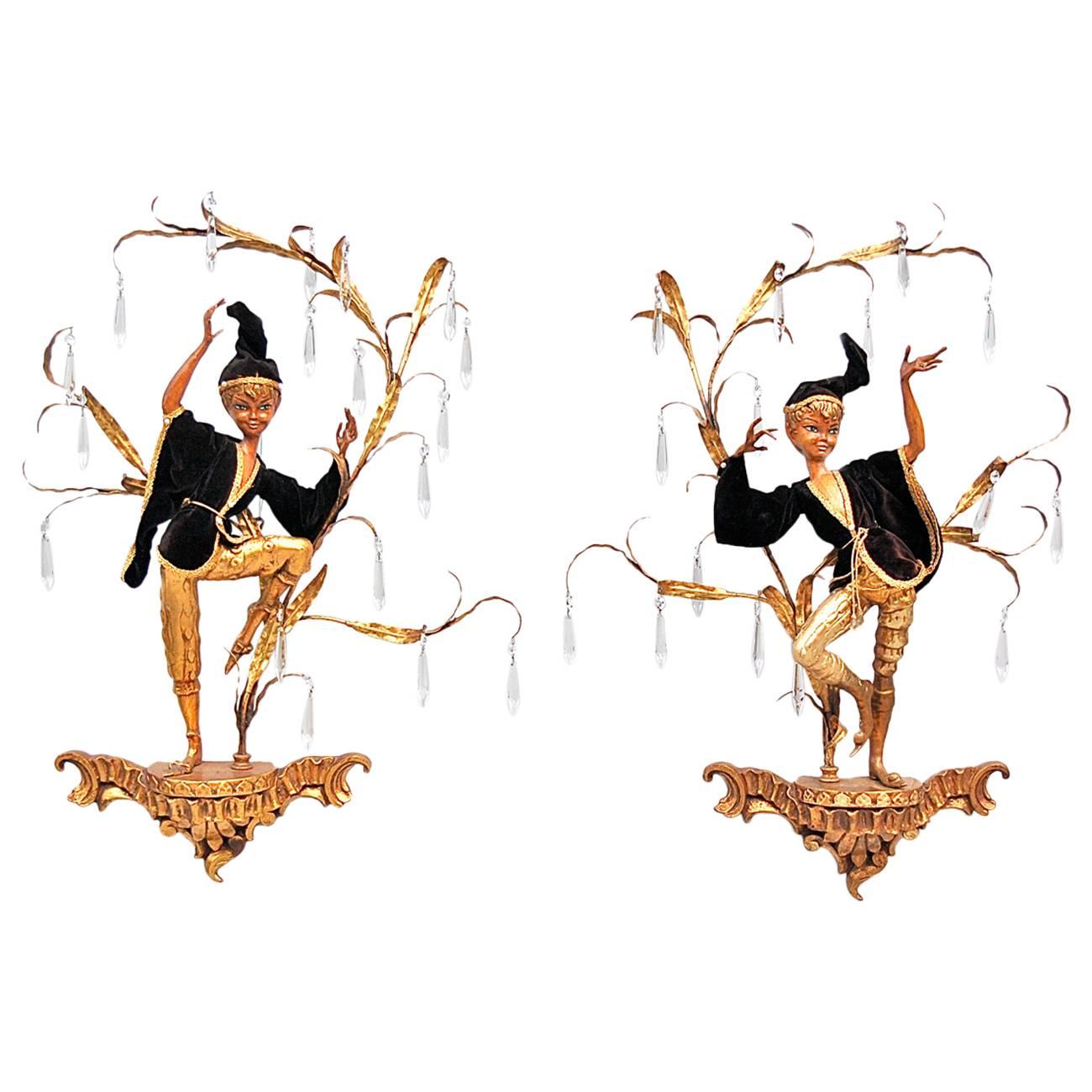 Magical wall mounted figurines, 1960s Italy For Sale