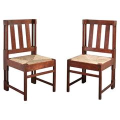 Pair of Arts & Crafts Oak Chairs