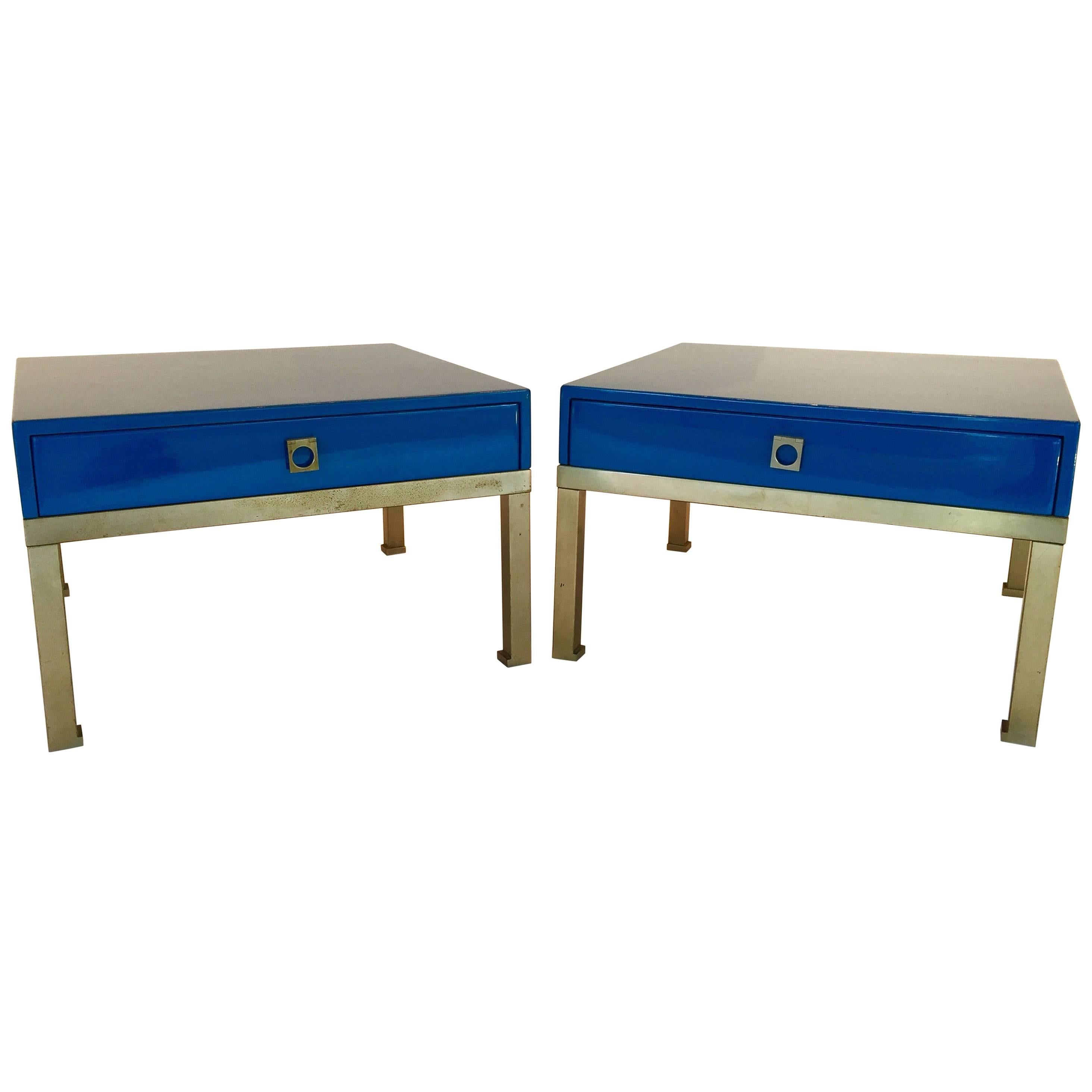 Pair of Lacquered Side Tables by Guy Lefèvre for Maison Jansen, 1970s, France