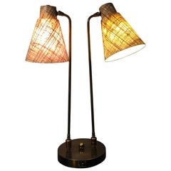 Wonderful Double Light Articulating Desk Lamp with Beautiful Shades