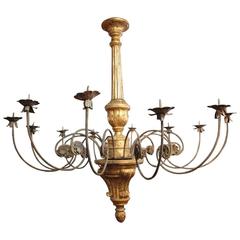 18th Century Northern Italian Louis XVI Style Gilt Chandelier 11