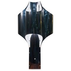 Magnificent Modernistic Polished Chrome Table Lamp by Robert Sonneman