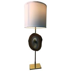 Wonderful Agate Table Lamp in the Manner of Willy Daro