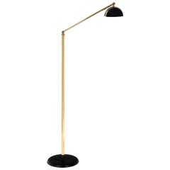French Vintage Hinged Brass Floor Lamp