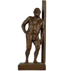 Standing Male Nude Figure by Ramon Lago, 20th Century Cuban American Artist