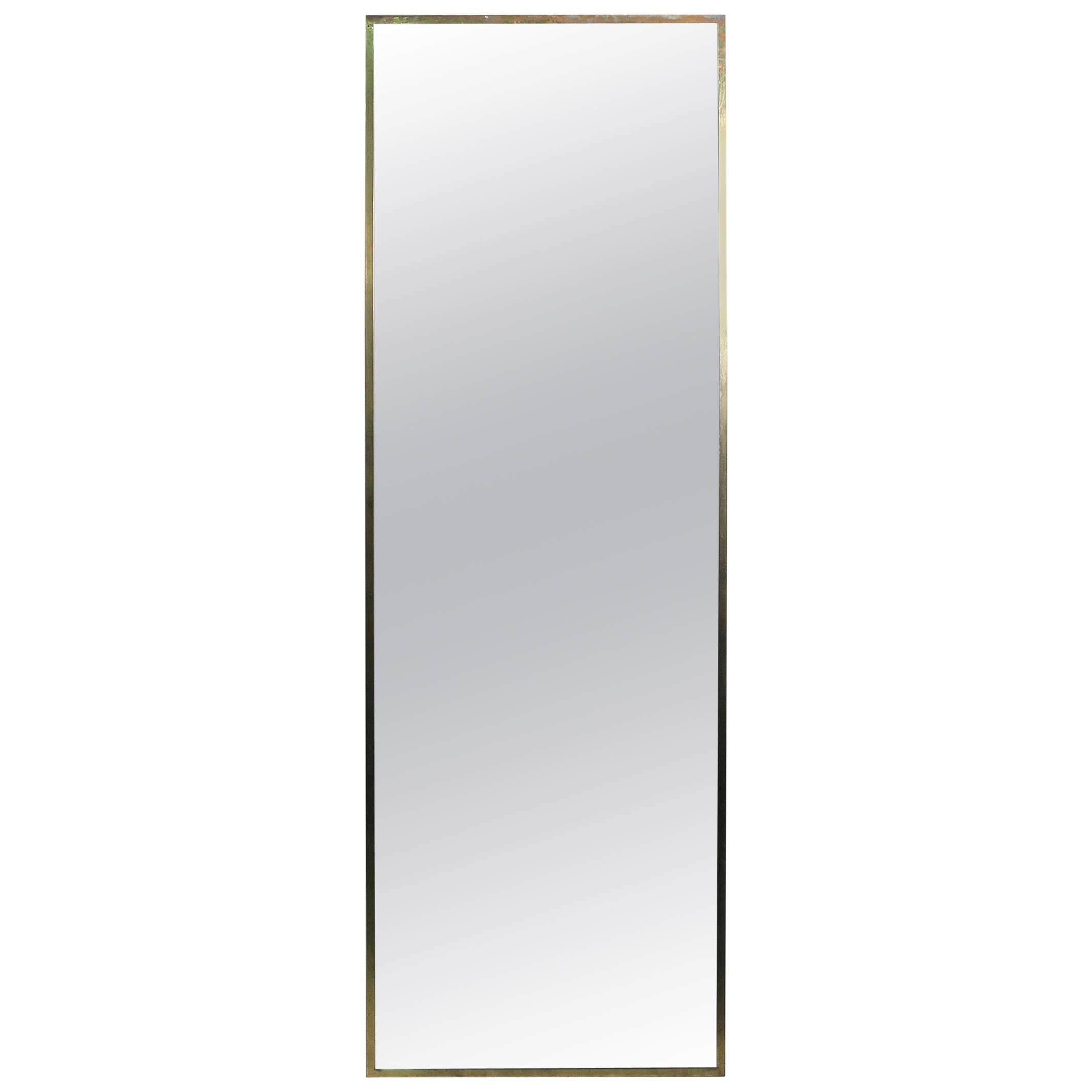 Paul McCobb Brass Wall Mirror for Calvin