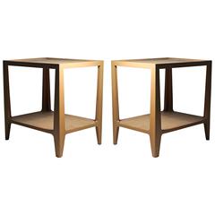 Pair of Petite End Tables or Nightstands by Edward Wormley