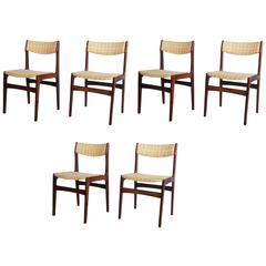 Set of Six Mid-Century Danish Rosewood Dining Chairs 12
