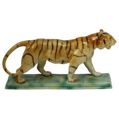 Keramik-Tiger-Skulptur, Ditmar Urbach, 1930er Jahre