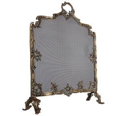 Bronze Louis XV Fire Screen, Circa 1900