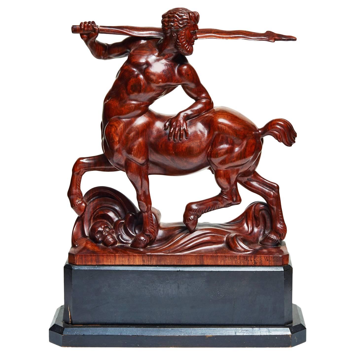 "Maple Centaur, " Sculpture by Hans Huggler-Wyss For Sale