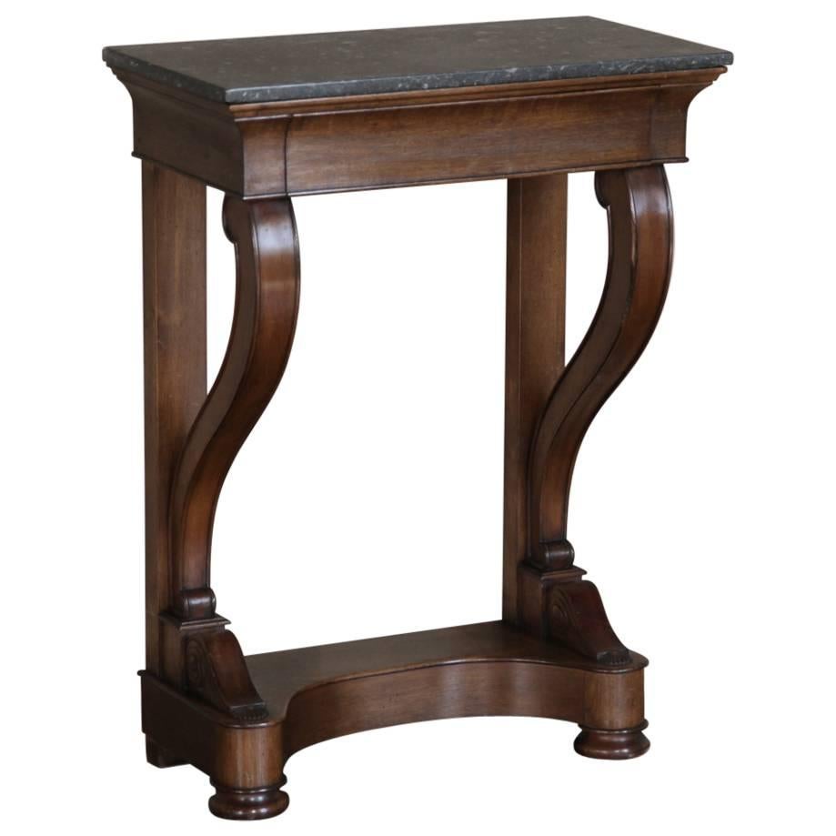 19th Century French Louis Philippe Marble Top Console