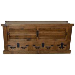 19th Century Antique Japanese Low Tansu with Sliding Doors 11