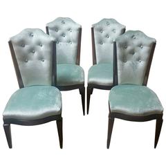 Hollywood Regency Dining Chairs Set of Four 7