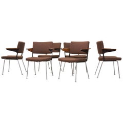 Set of Six Gispen Dining or Office Chairs by A.R. Cordemeijer