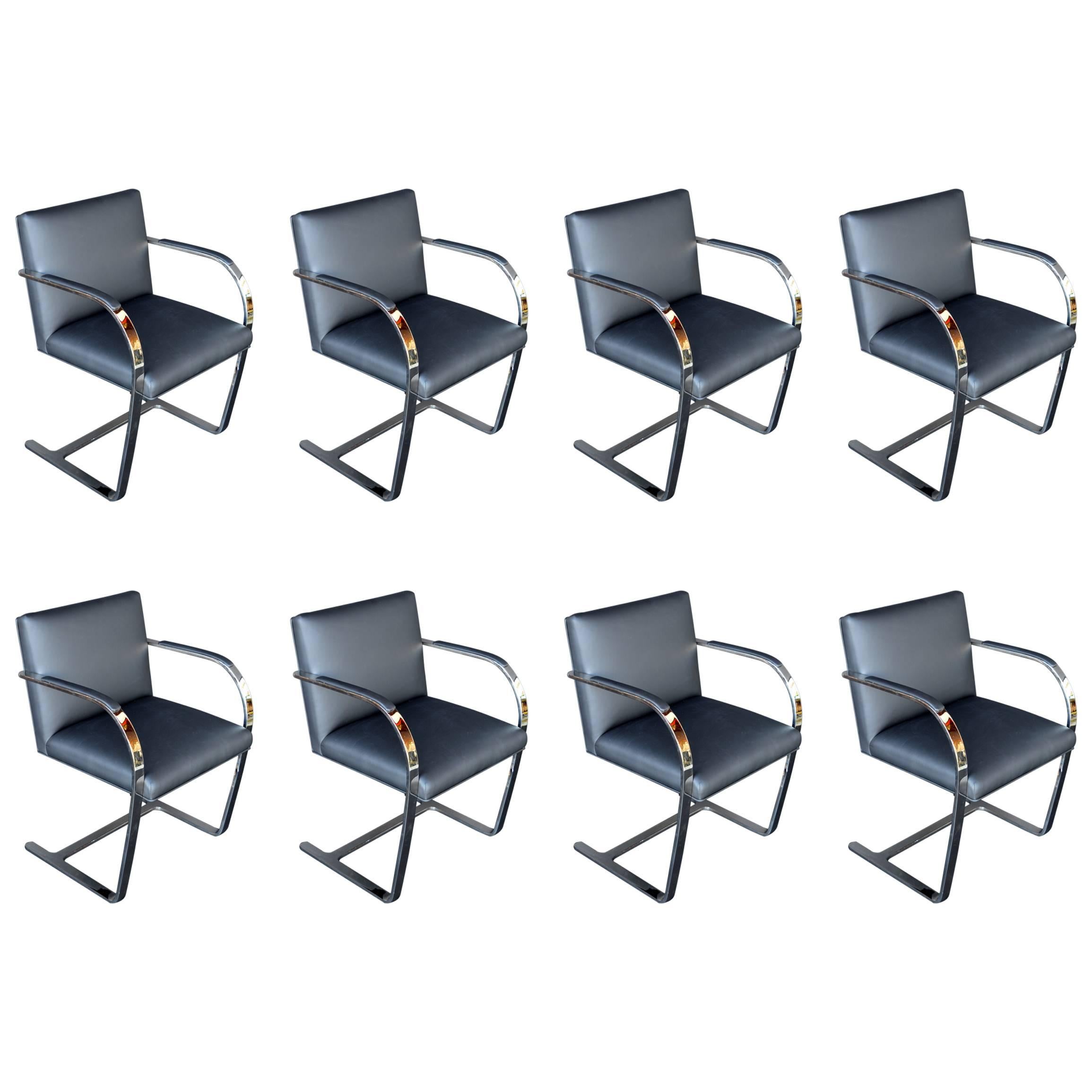 Set of Eight Brno Chairs by Mies van der Rohe