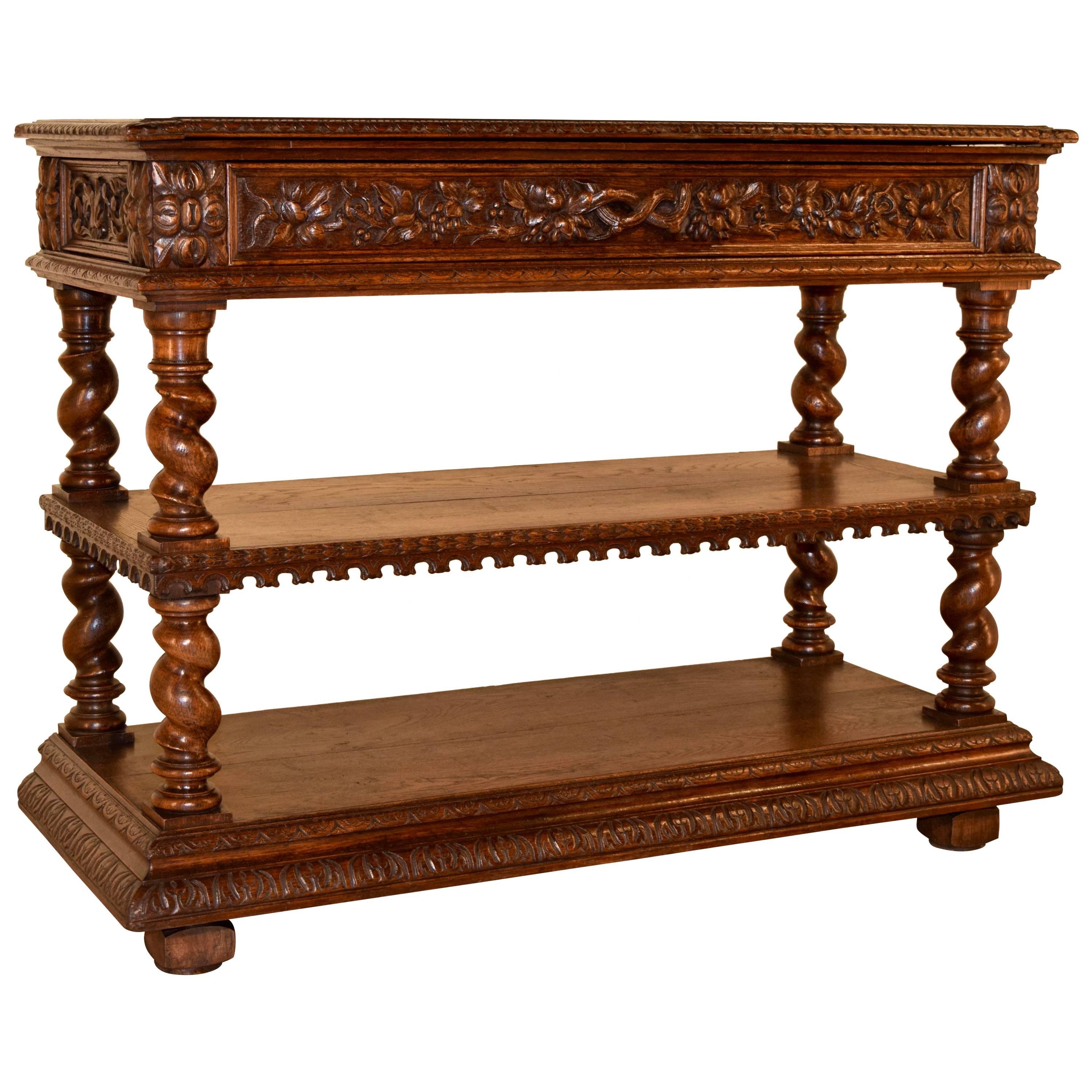 19th Century French Dessert Buffet with Carved Decoration