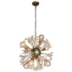 Glass Flute Sputnik Chandelier