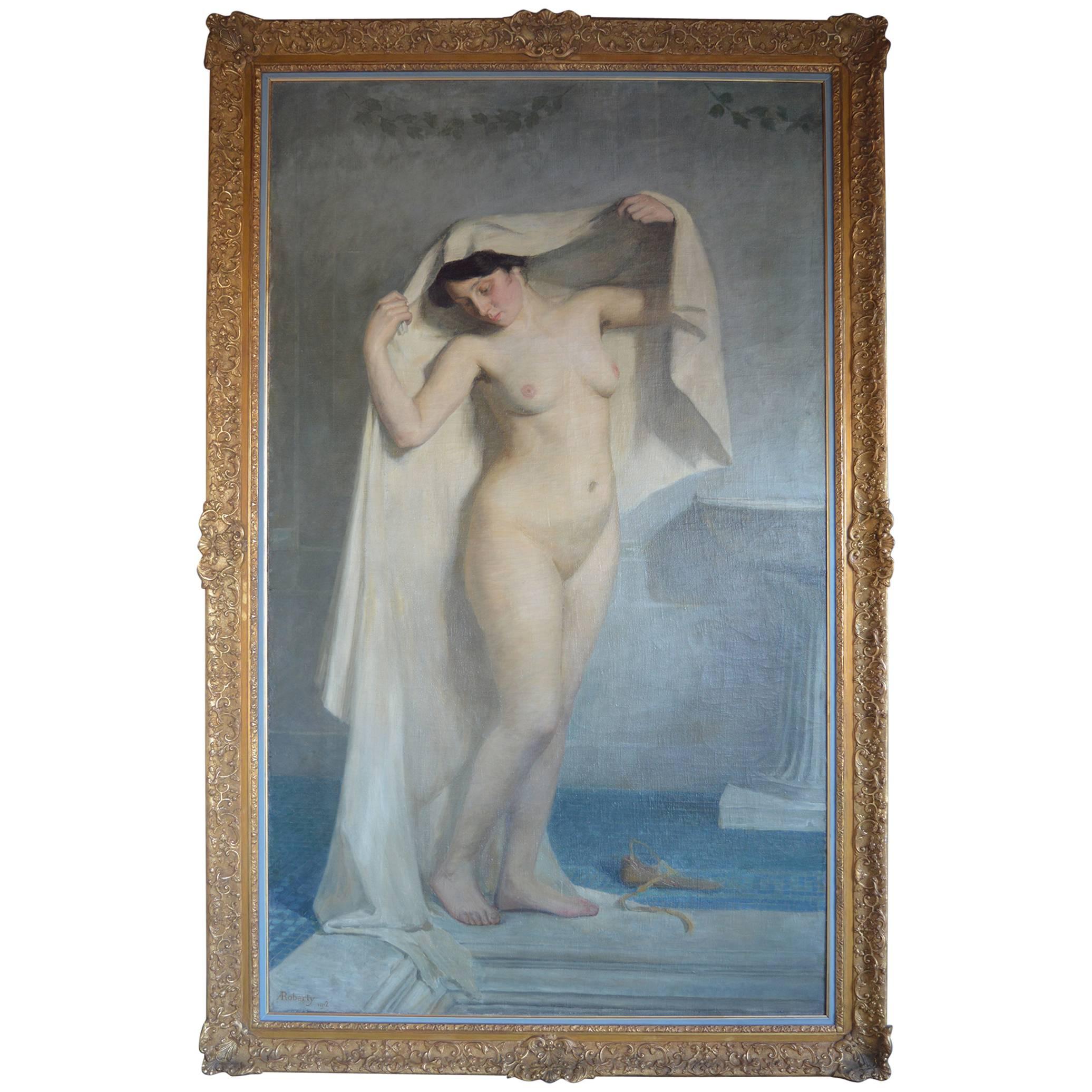Nude Painting of a Woman by A.Roberty