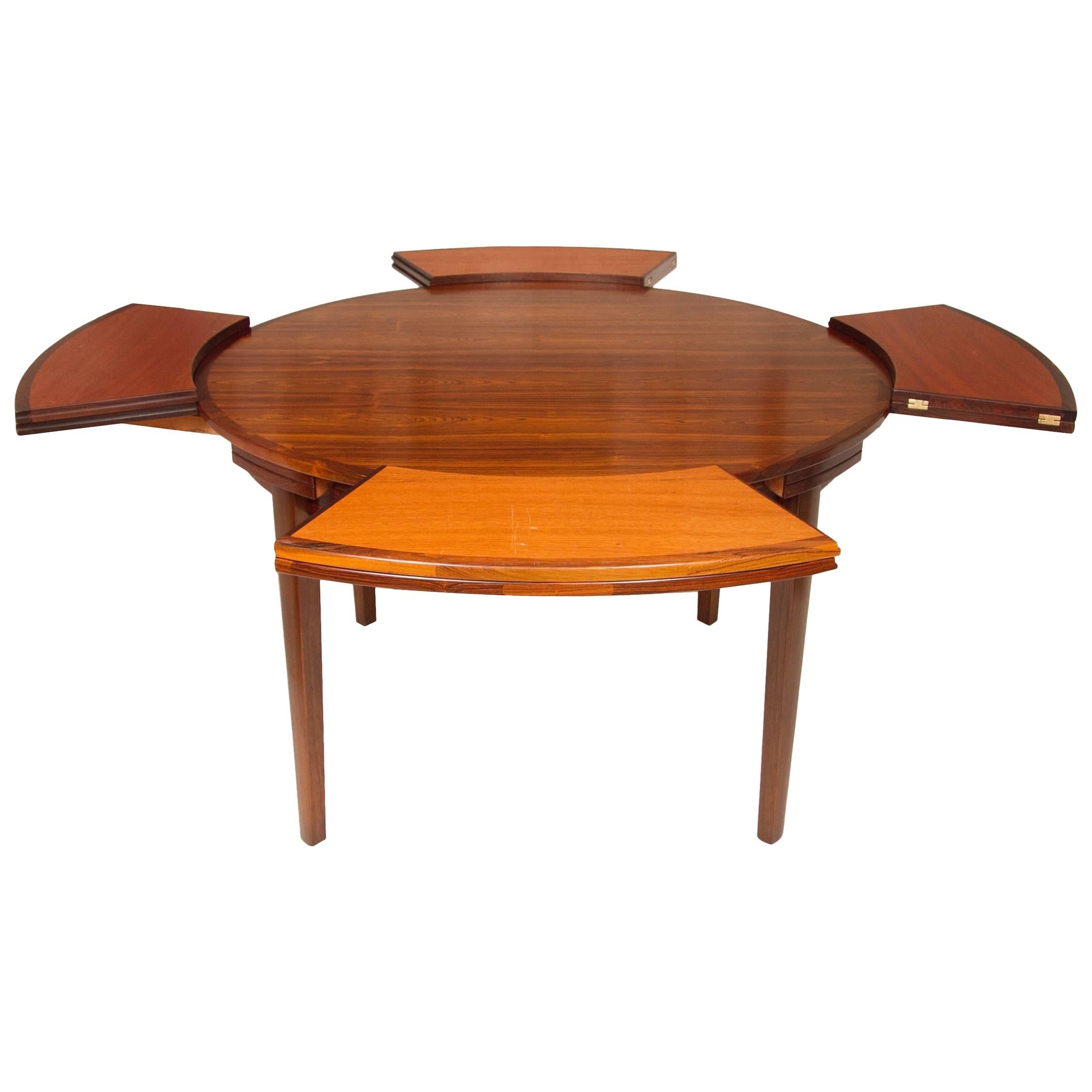 Dyrlund Rosewood Lotus Flip Flap Dining Table