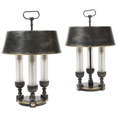 Pair of Lamps "Bouillottes" by Gilbert Poillerat, circa 1940