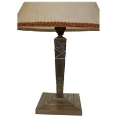 Tischlampe von Edgar Brandt, Art Dco, Frankreich, um 1925