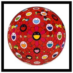 Vintage Takashi Murakami, Flowerball, 3D Red Ball
