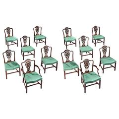 Set of Twelve George III Mahogany Dining Chairs, 4492031 1
