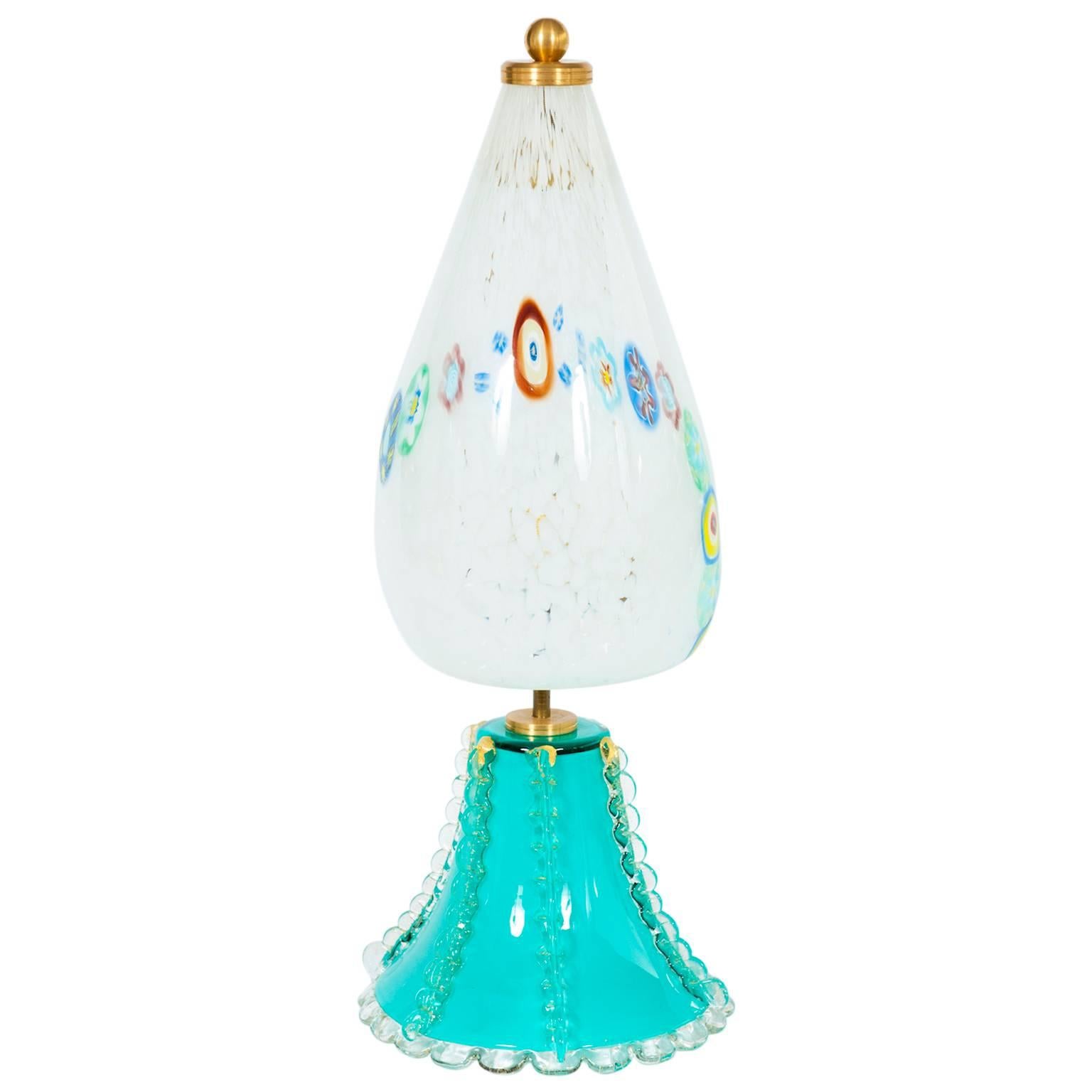 Italian Venetian Table Lamp in Murano Glass, 1980s