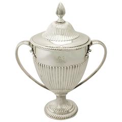 Sterling Silver Presentation Cup and Cover, Antique George III 7