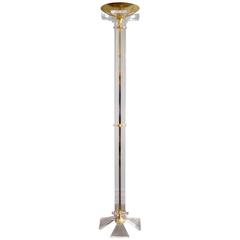 French Brass and Lucite Torchere or Uplighter
