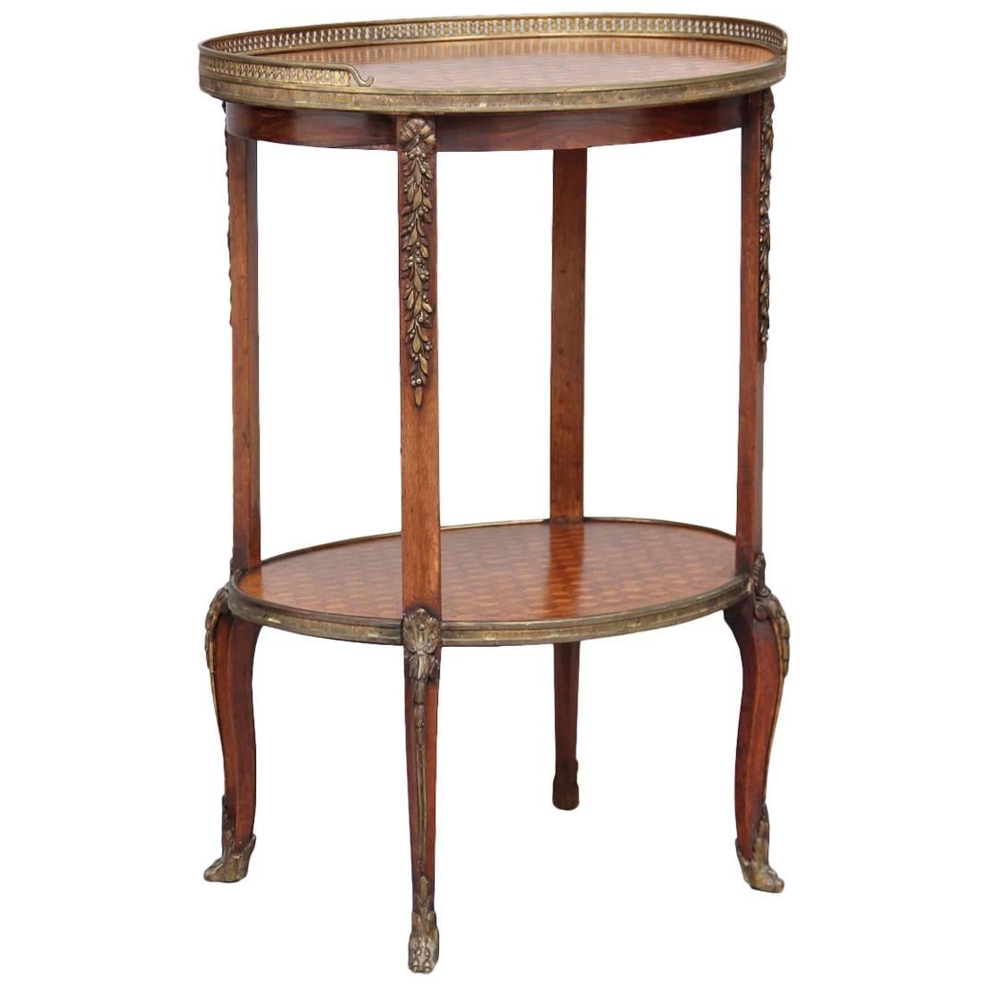 19th Century French Kingwood Parquetry Etagere