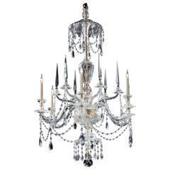 George III Cut Glass Six-Light Chandelier Attributed to Parker & Perry 4410731