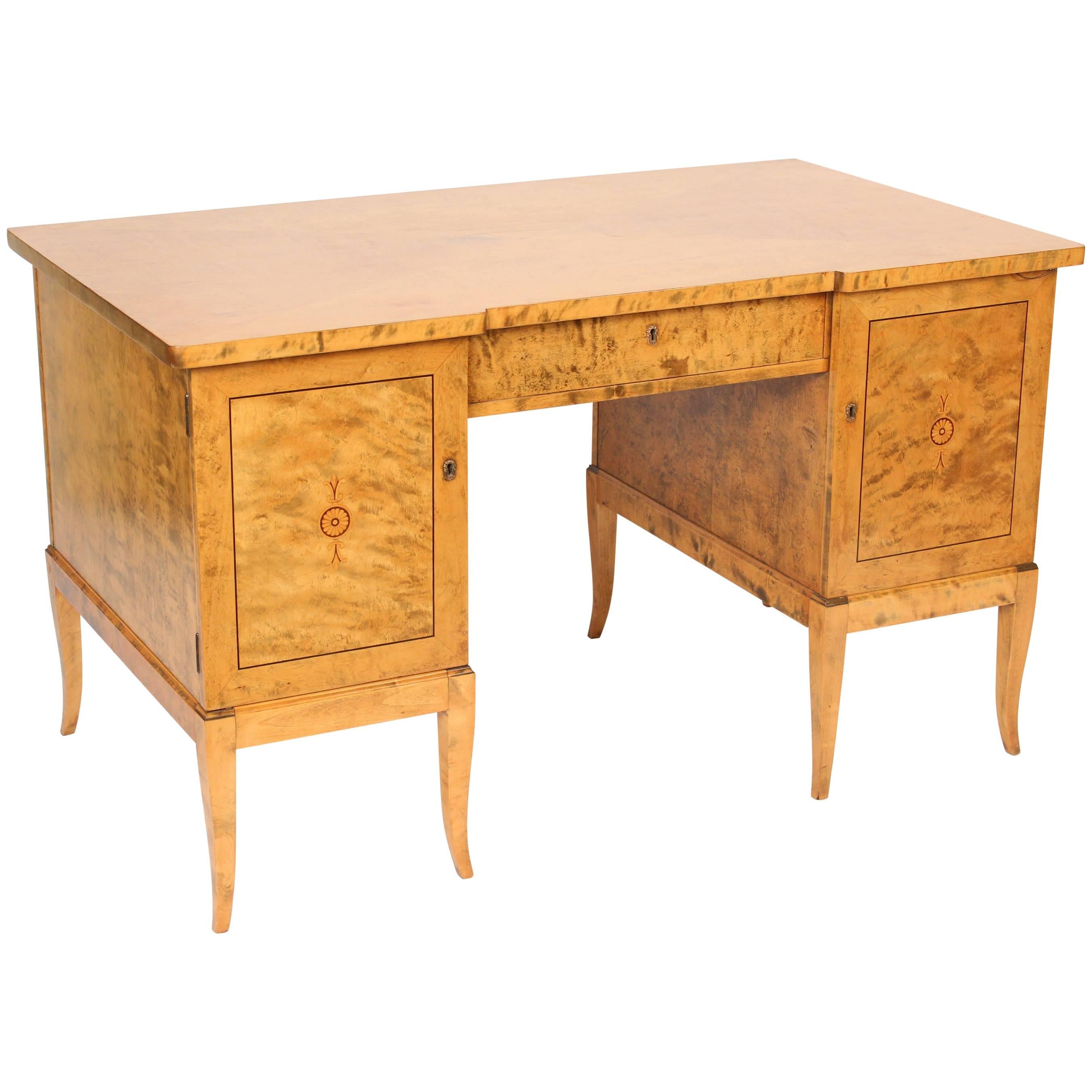 Biedermeier Style Birch Desk