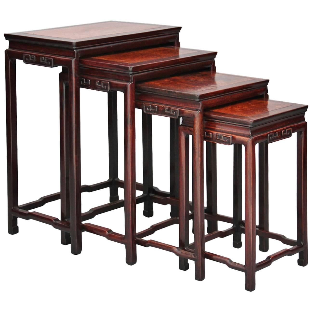 19th Century Chinese Rosewood Nest of Tables