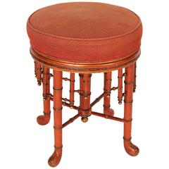 Faux Bamboo Painted Stool 3