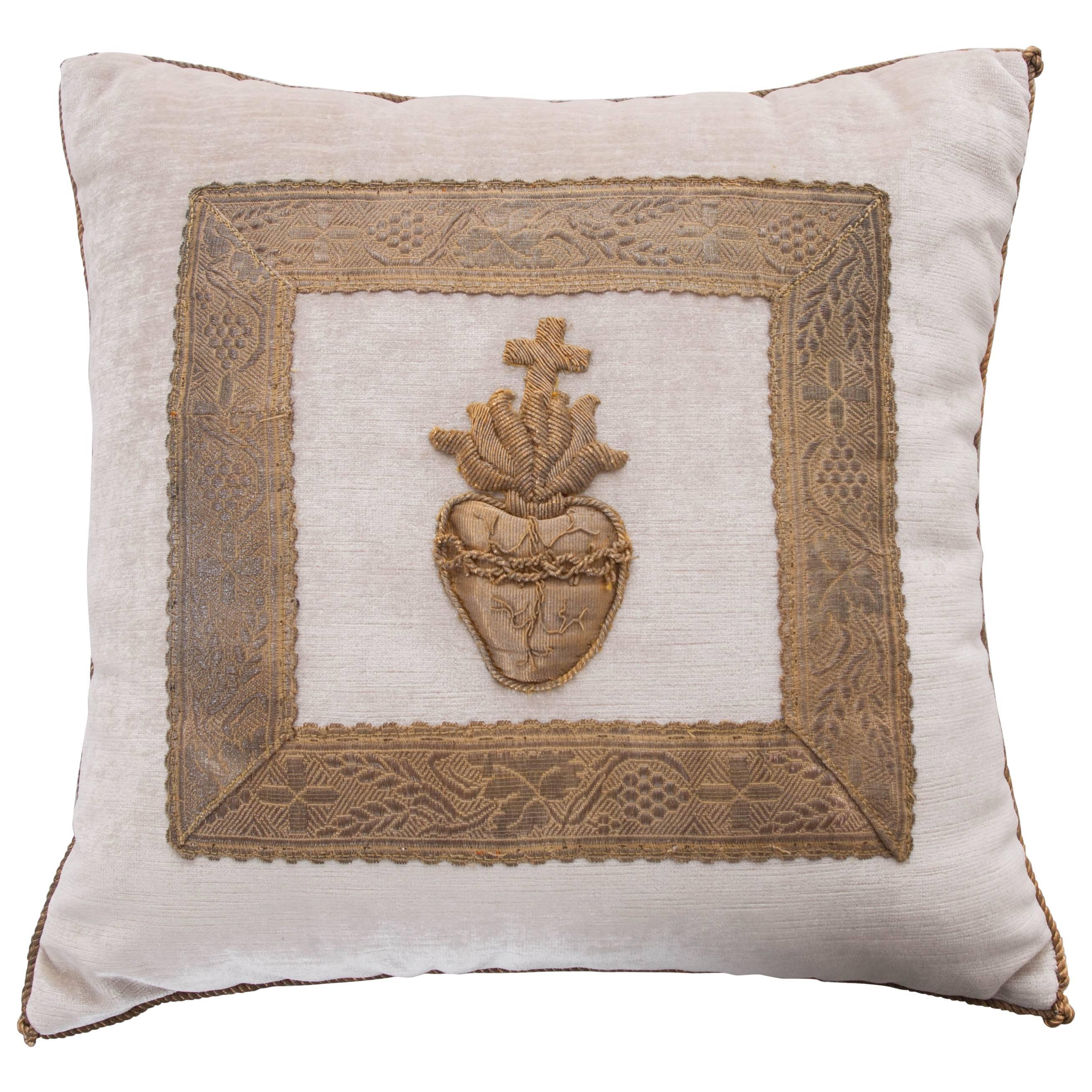 Antique Textile Pillow by B.Viz Designs