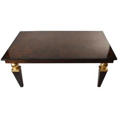 Large Springer Style Goatskin Dining Table 6